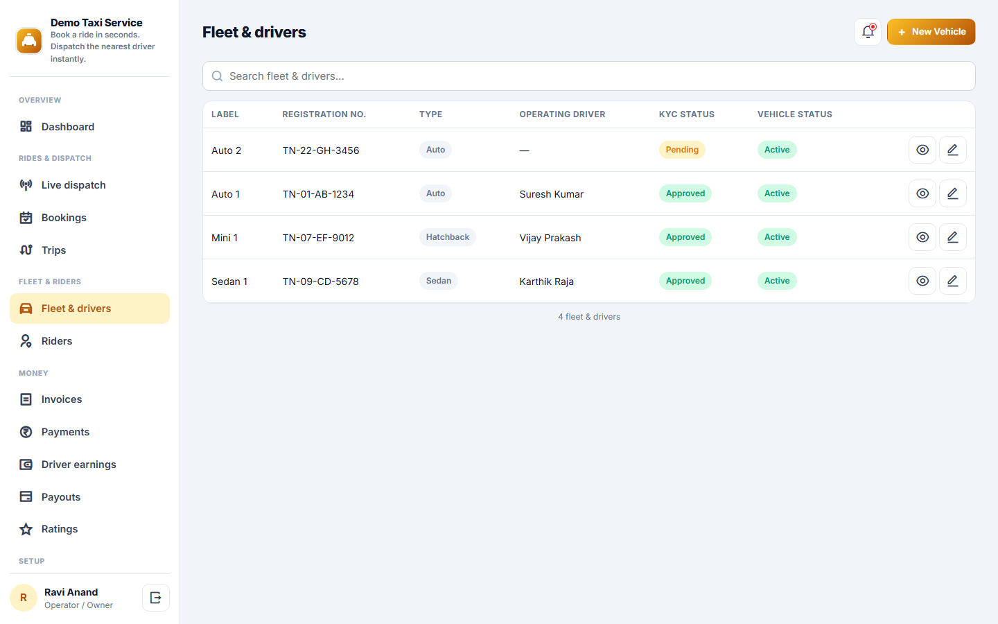 Auto / Taxi Booking & Dispatch screenshot