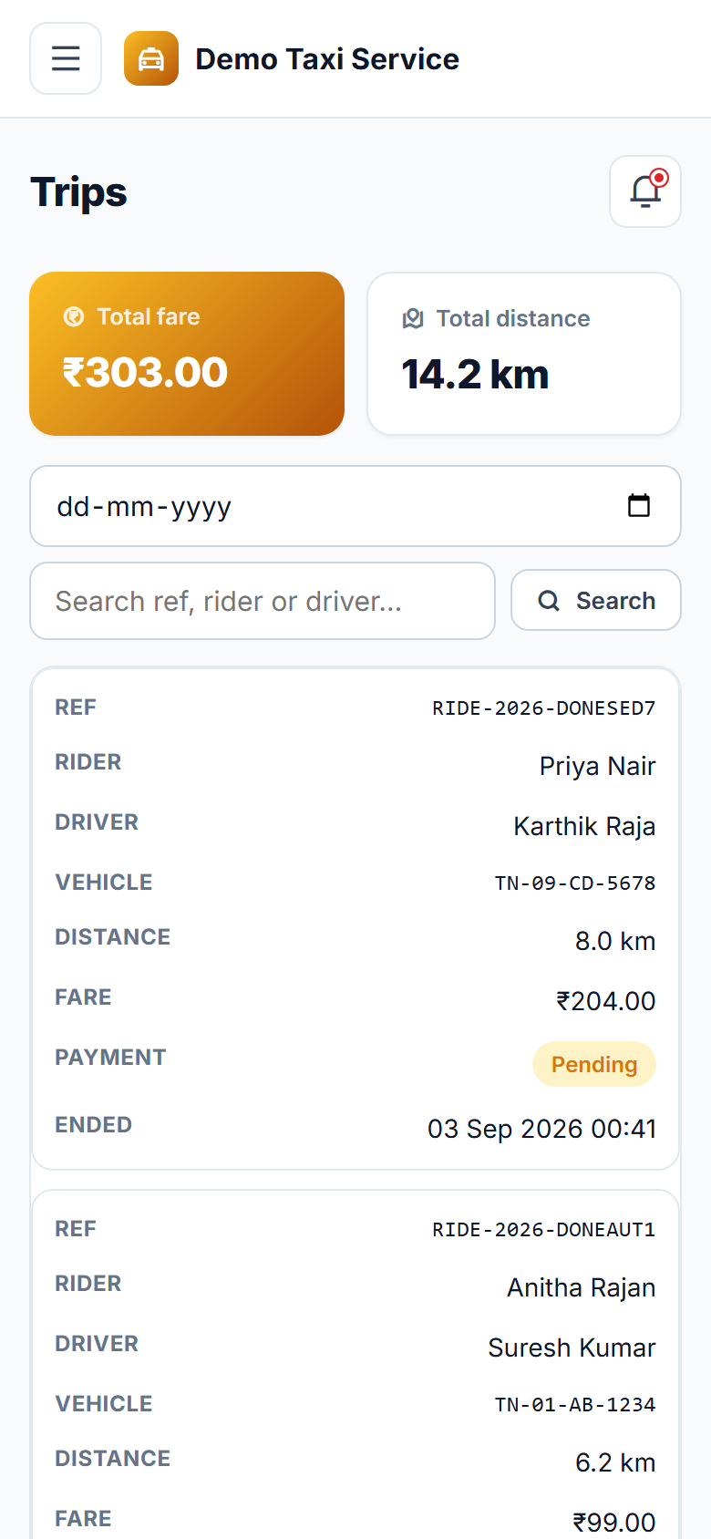 Auto / Taxi Booking & Dispatch screenshot
