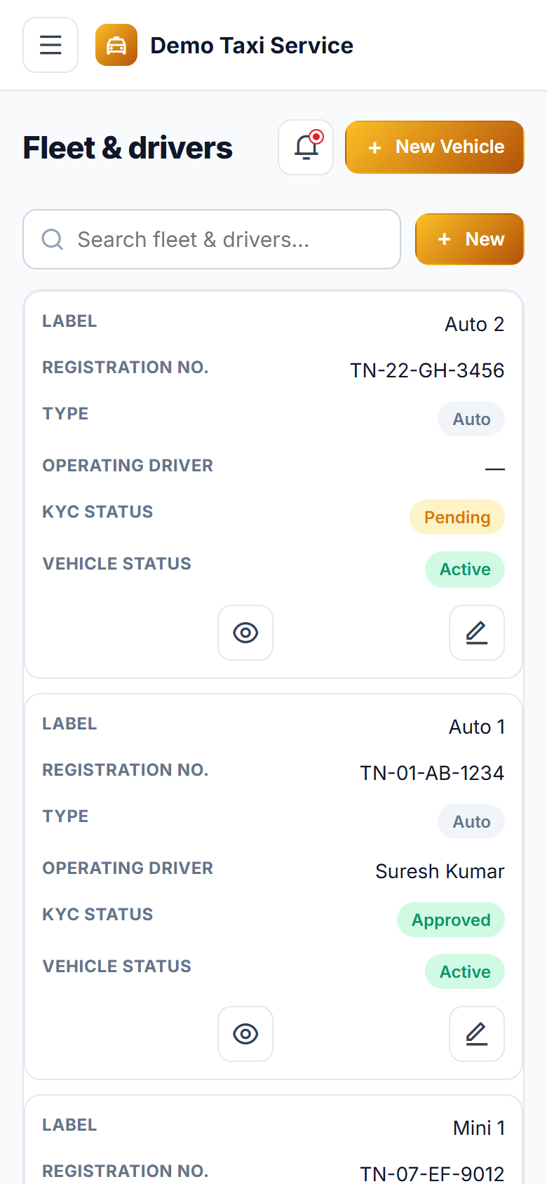 Auto / Taxi Booking & Dispatch screenshot