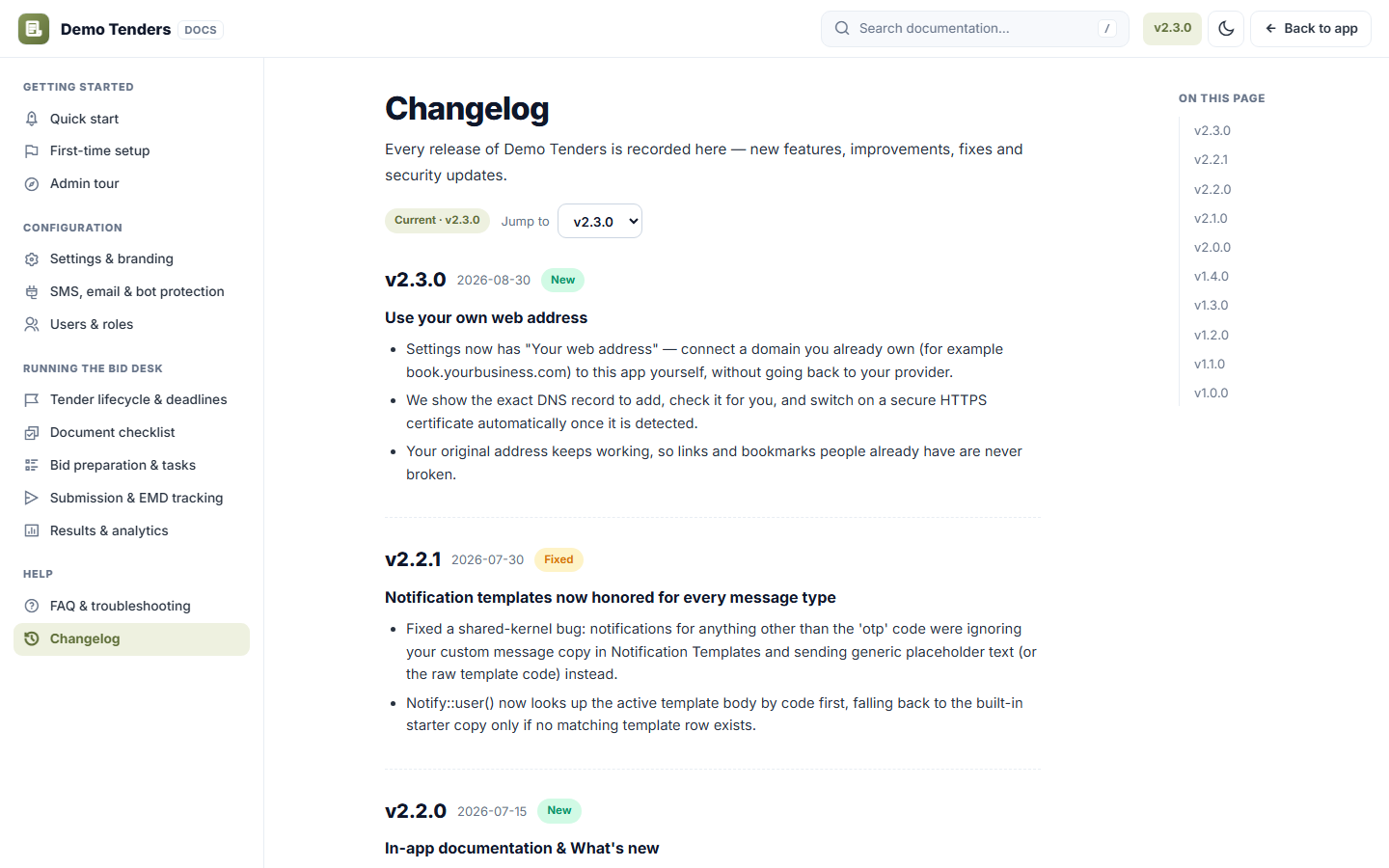 Tender / RFQ Management Software screenshot