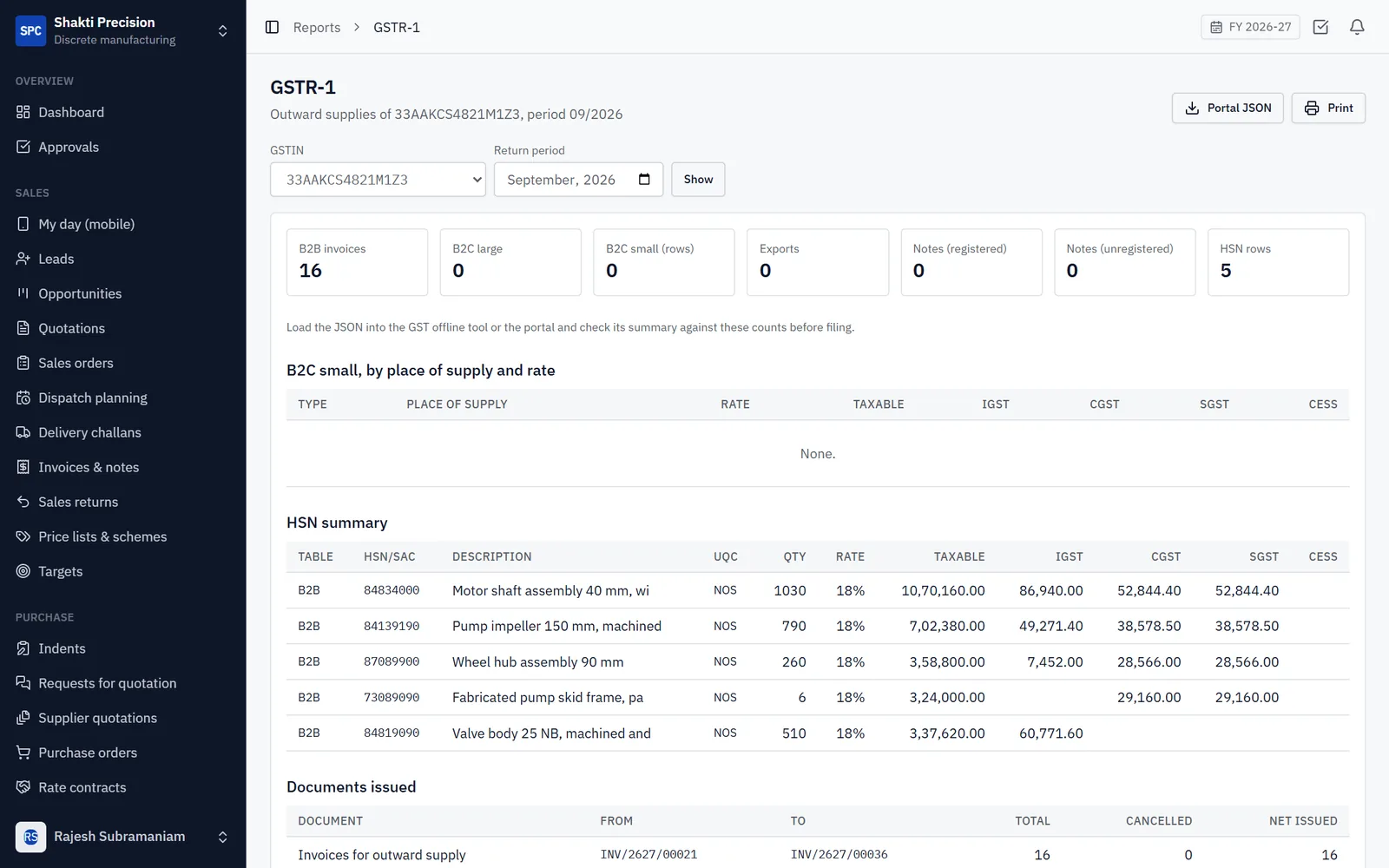 Textile and Garment ERP Software screenshot