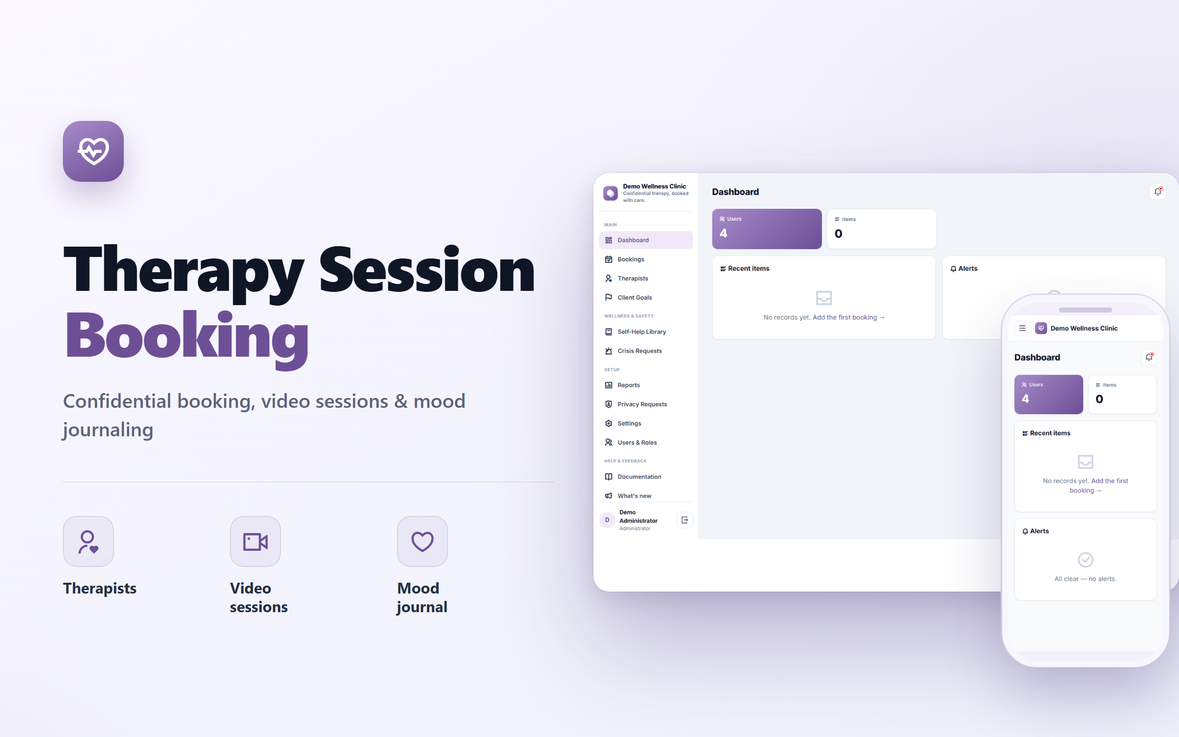 Mental Health Therapy Booking Software