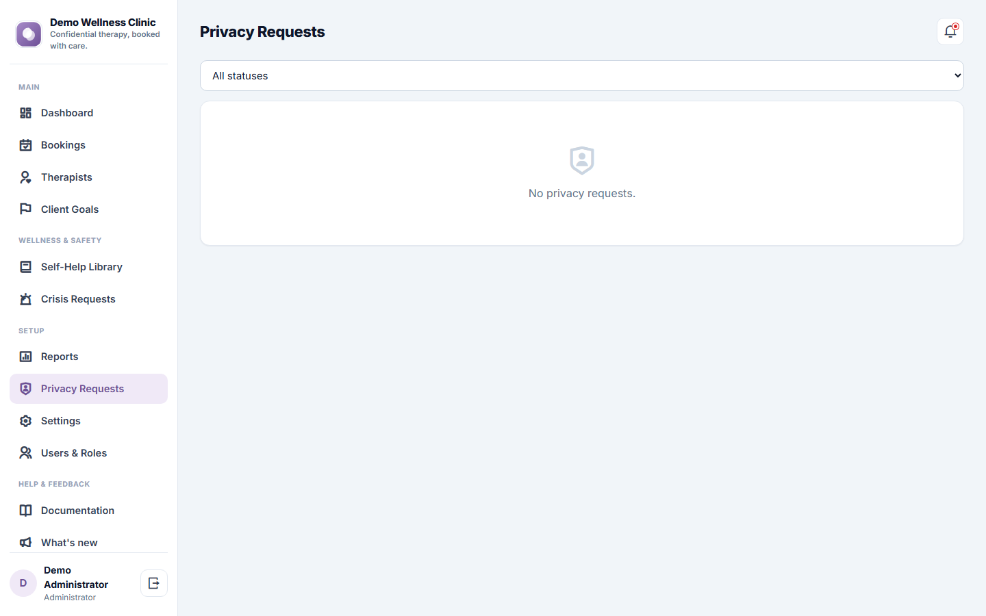Mental Health Therapy Booking Software screenshot