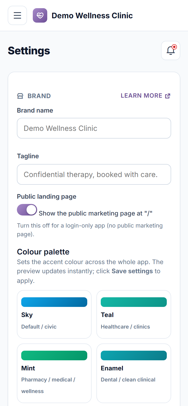 Mental Health Therapy Booking Software screenshot