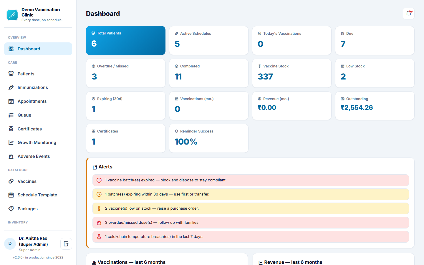 Vaccination & Immunization Management Software screenshot