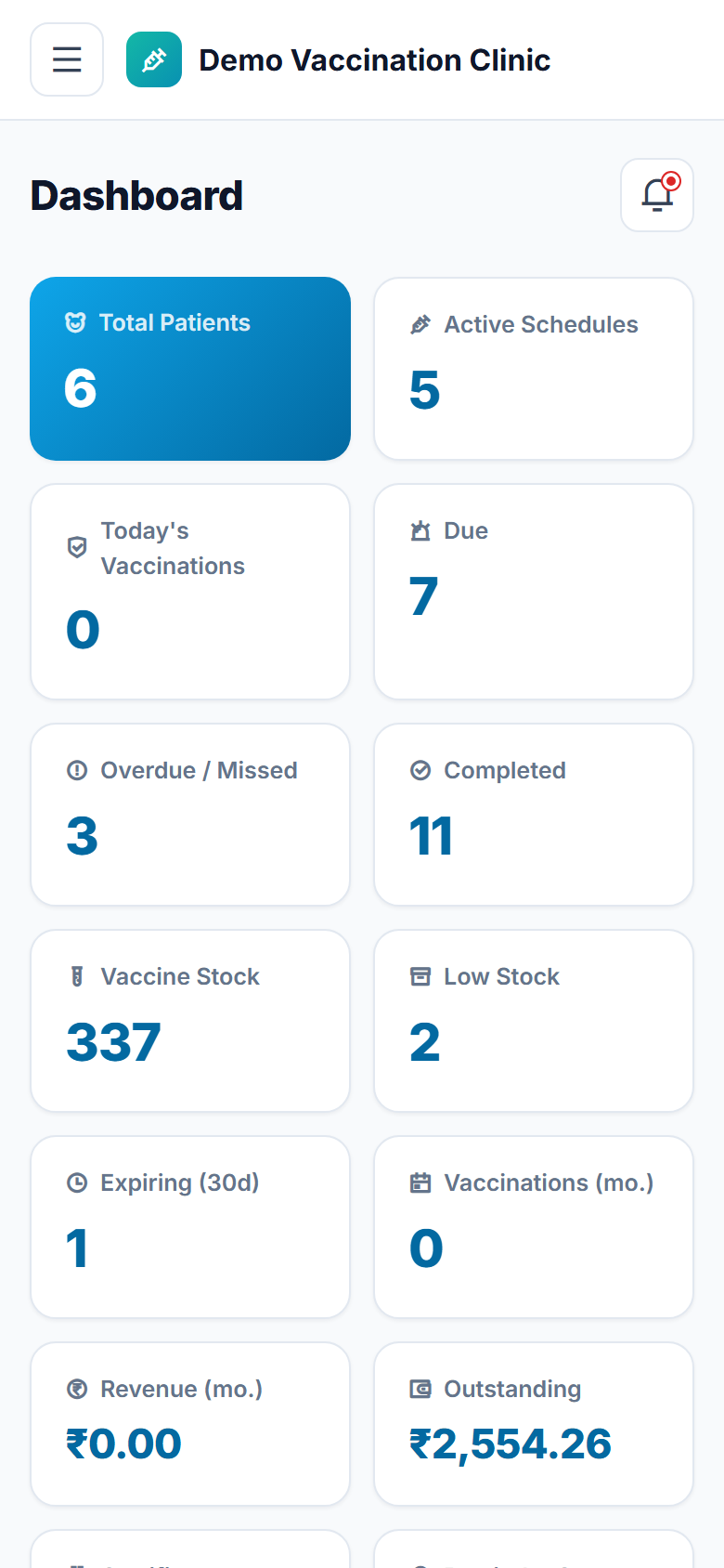 Vaccination & Immunization Management Software screenshot