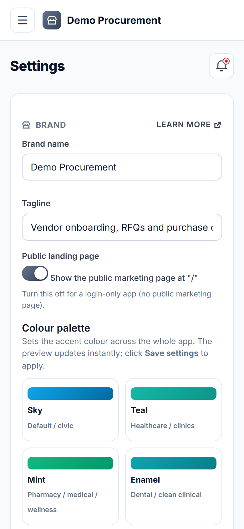 Vendor & Supplier Management Software screenshot